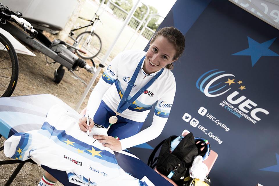 Lisa Morzenti dopo la vittoria all'Europeo