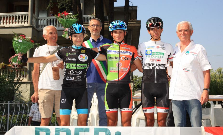Il podio della gara Allievi di Gragnano Trebbiense