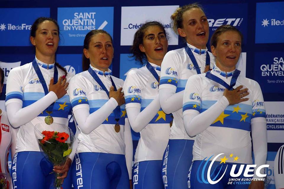 Le azzurre campionesse europee dell'Inseguimento a squadre