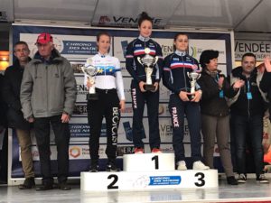 Il podio della Chrono de Nations delle Donne Junior