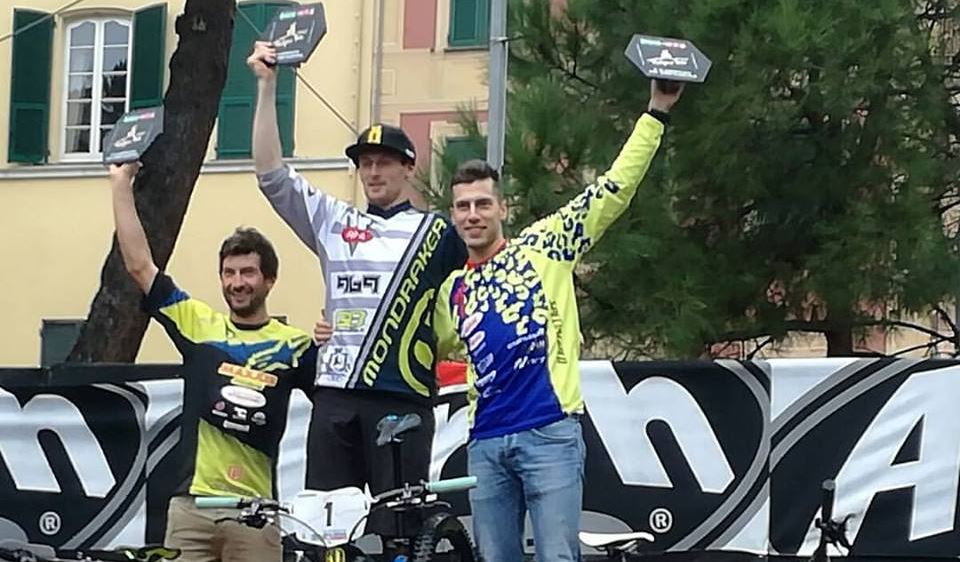 Il podio assoluto maschile della Coppa Italia Enduro a S. Margherita Ligure