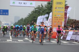 La vittoria di Eduard Grosu nella quinta tappa del Tour of Taihu Lake
