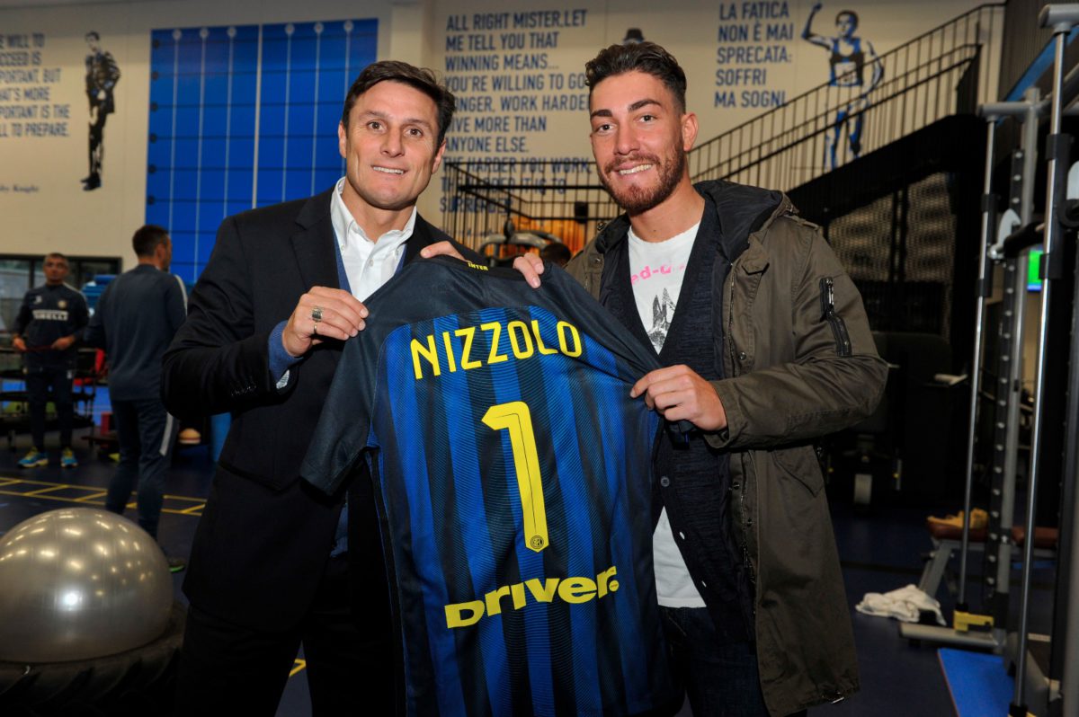 Giacomo Nizzolo con Javier Zanetti