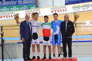 Il podio del Campionato Italiano Corsa a punti Open maschile