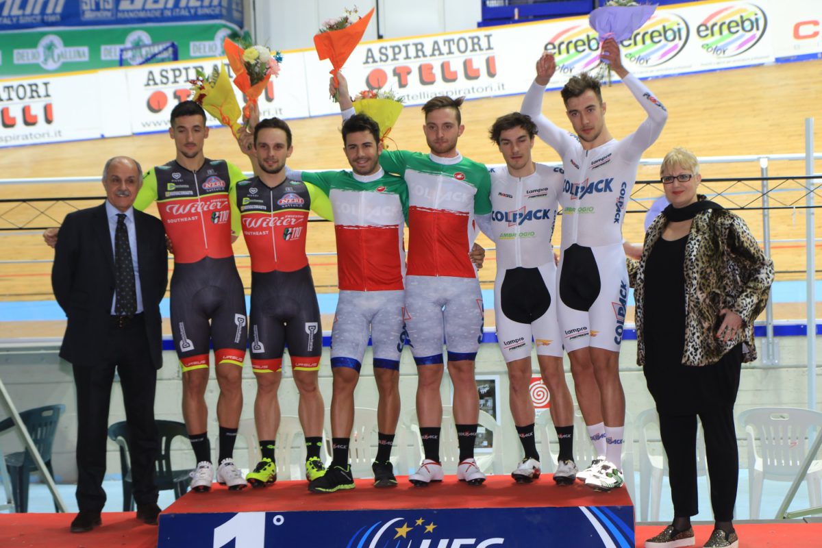 Il podio del Campionato Italiano Madison Open