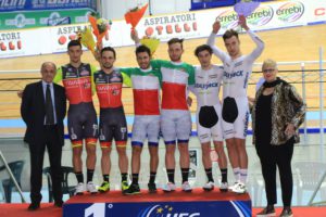 Il podio del Campionato Italiano Madison Open