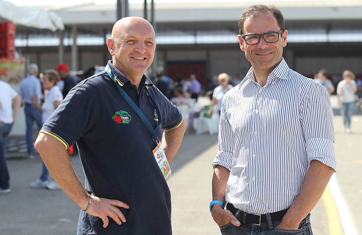 Il CT della Nazionale Davide Cassani e l'organizzatore Marco Selleri