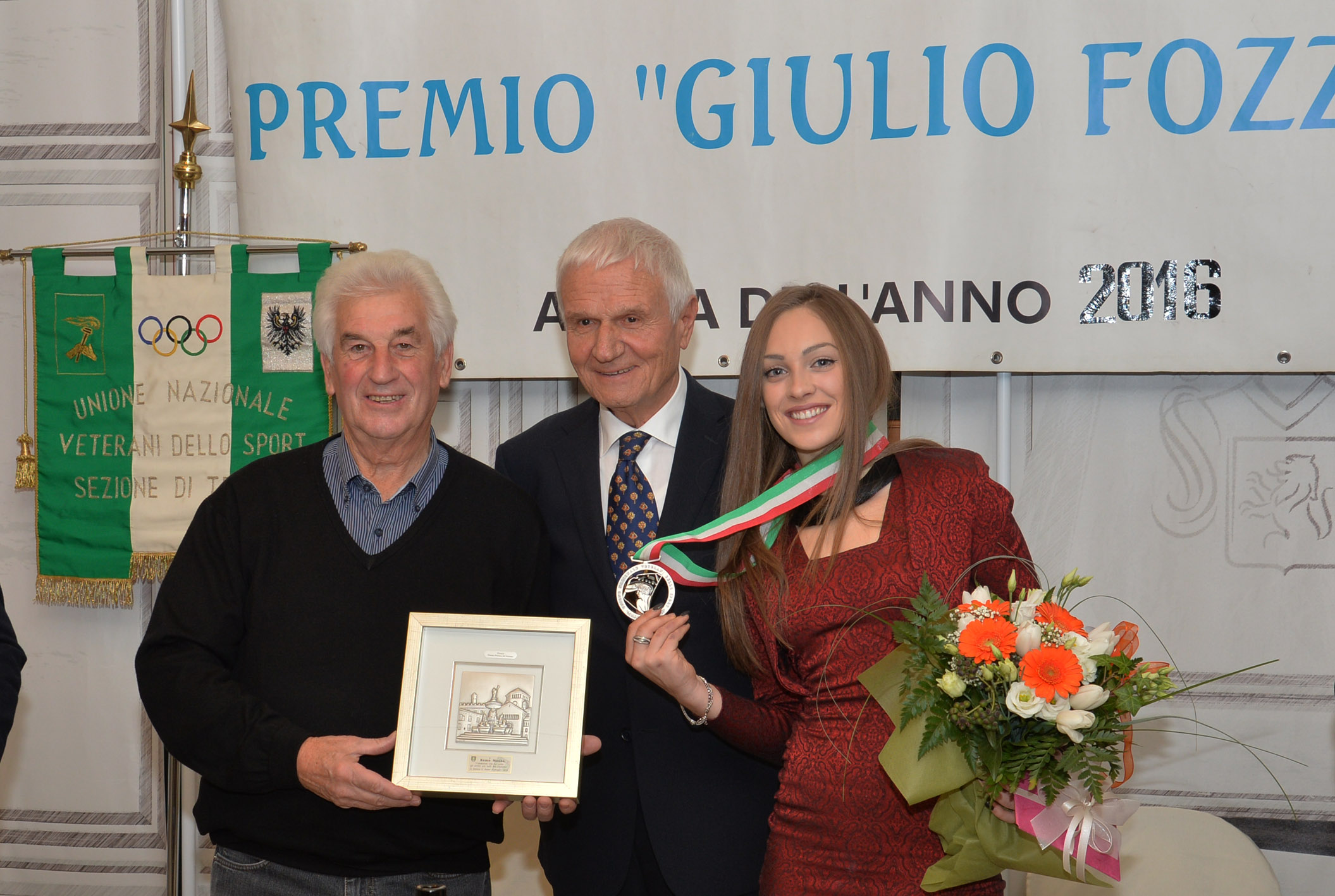 L'Unione Nazionale Veterani dello Sport di Trento premia Letizia Paternoster e Remo Mosna