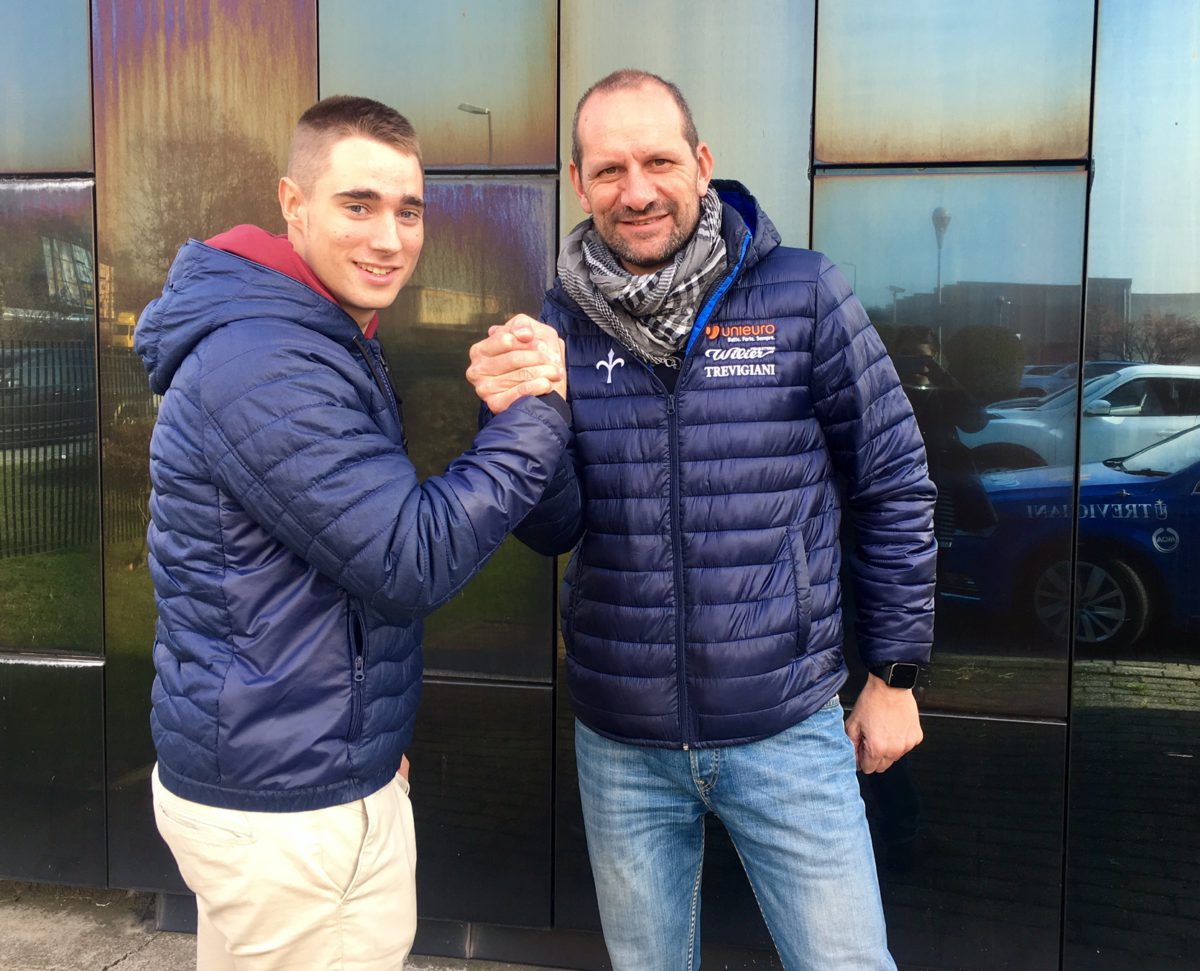 Lo spagnolo José Daniel Viejo Redondo con il ds Marco Milesi