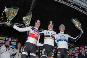 Il podio della gara Elite di Superprestige a Spa-Francorchamps