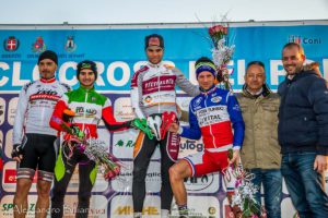 Il podio Elite del 15° Ciclocross del Ponte