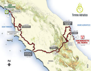 Il percorso della Tirreno-Adriatico 2017