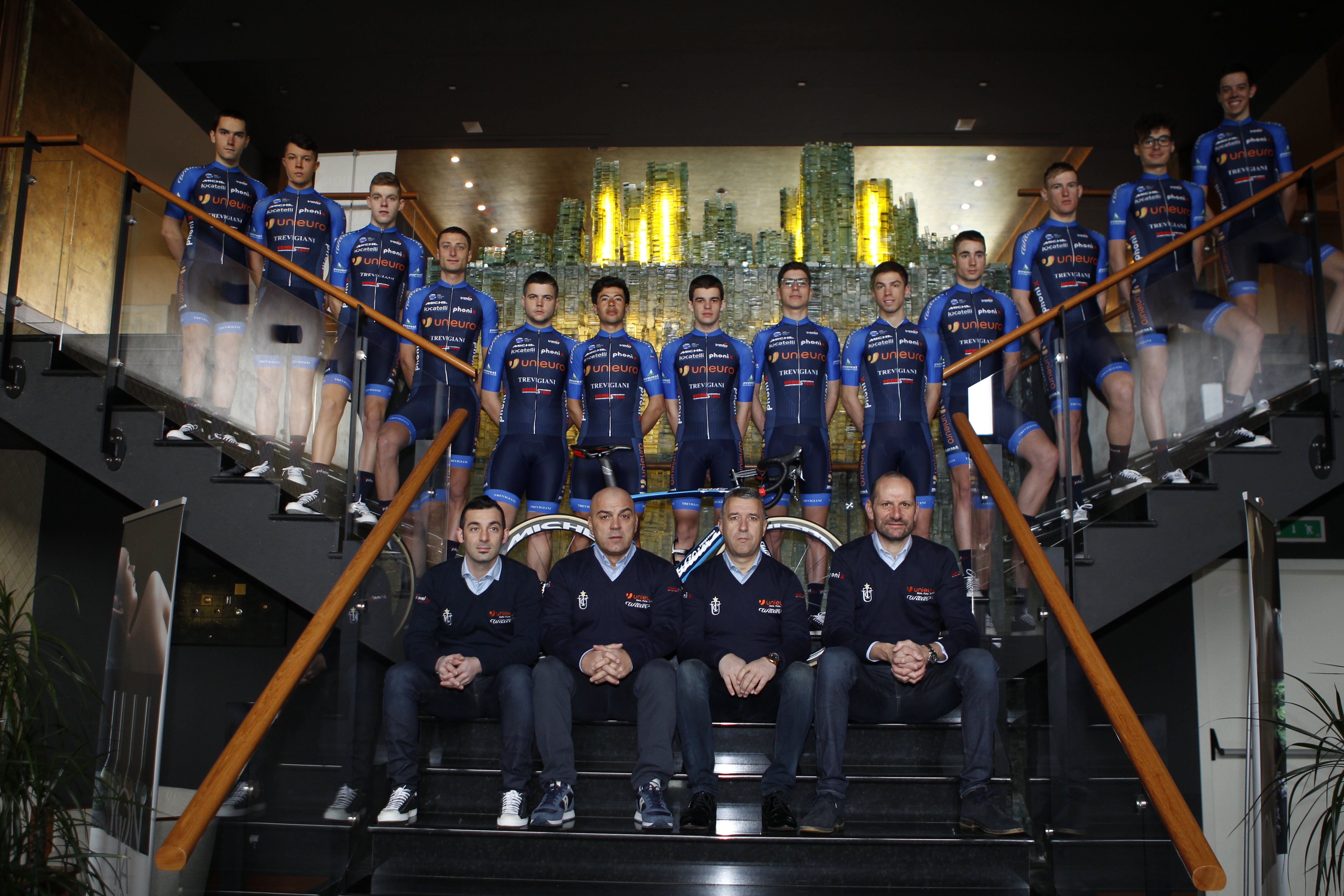 La rosa completa del Team Unieuro Trevigiani Hemus 1896