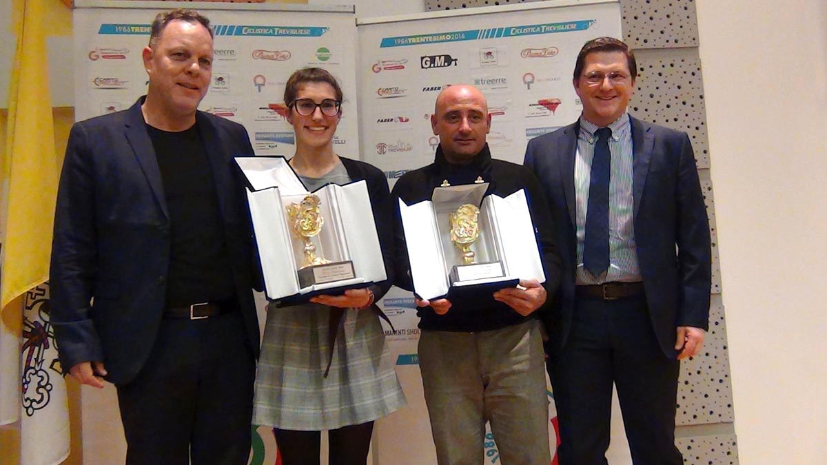 Elisa Balsamo e Paolo Bettini premiati col Calice d'Oro 2016