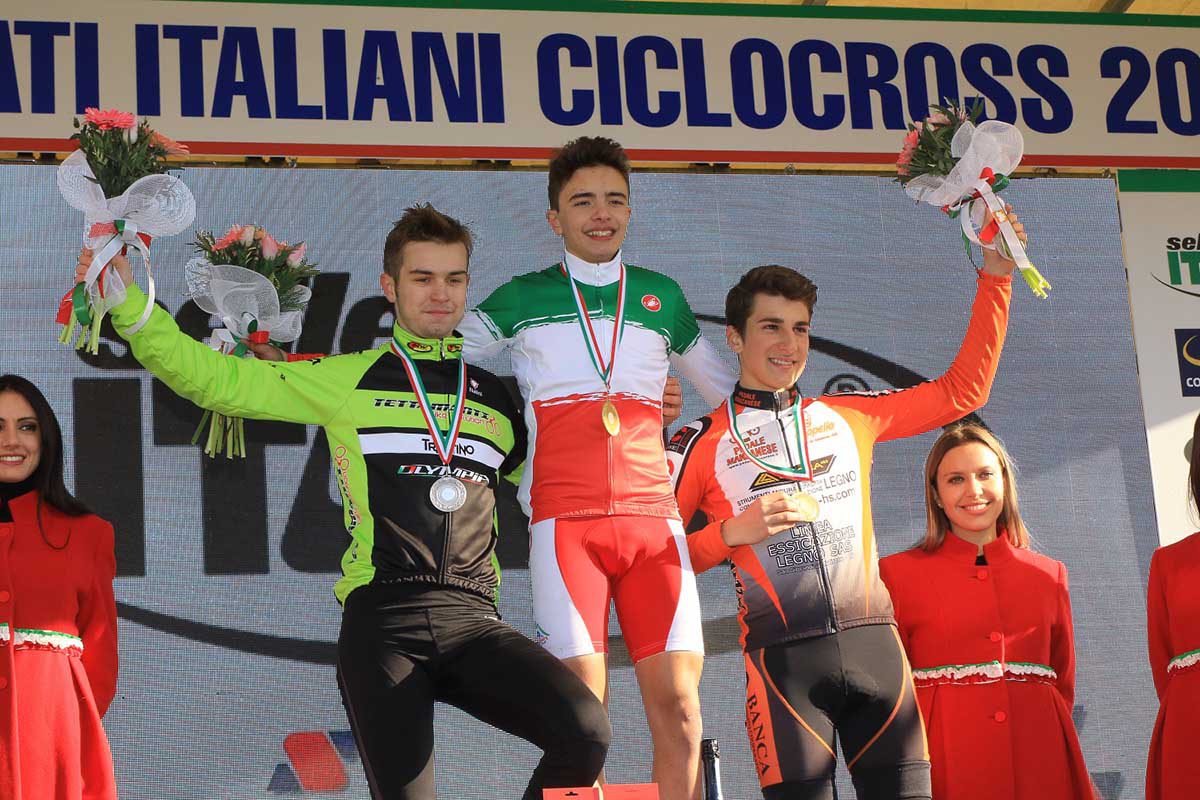 Il podio del Campionato Italiano Ciclocross 2017 Allievi 2° anno