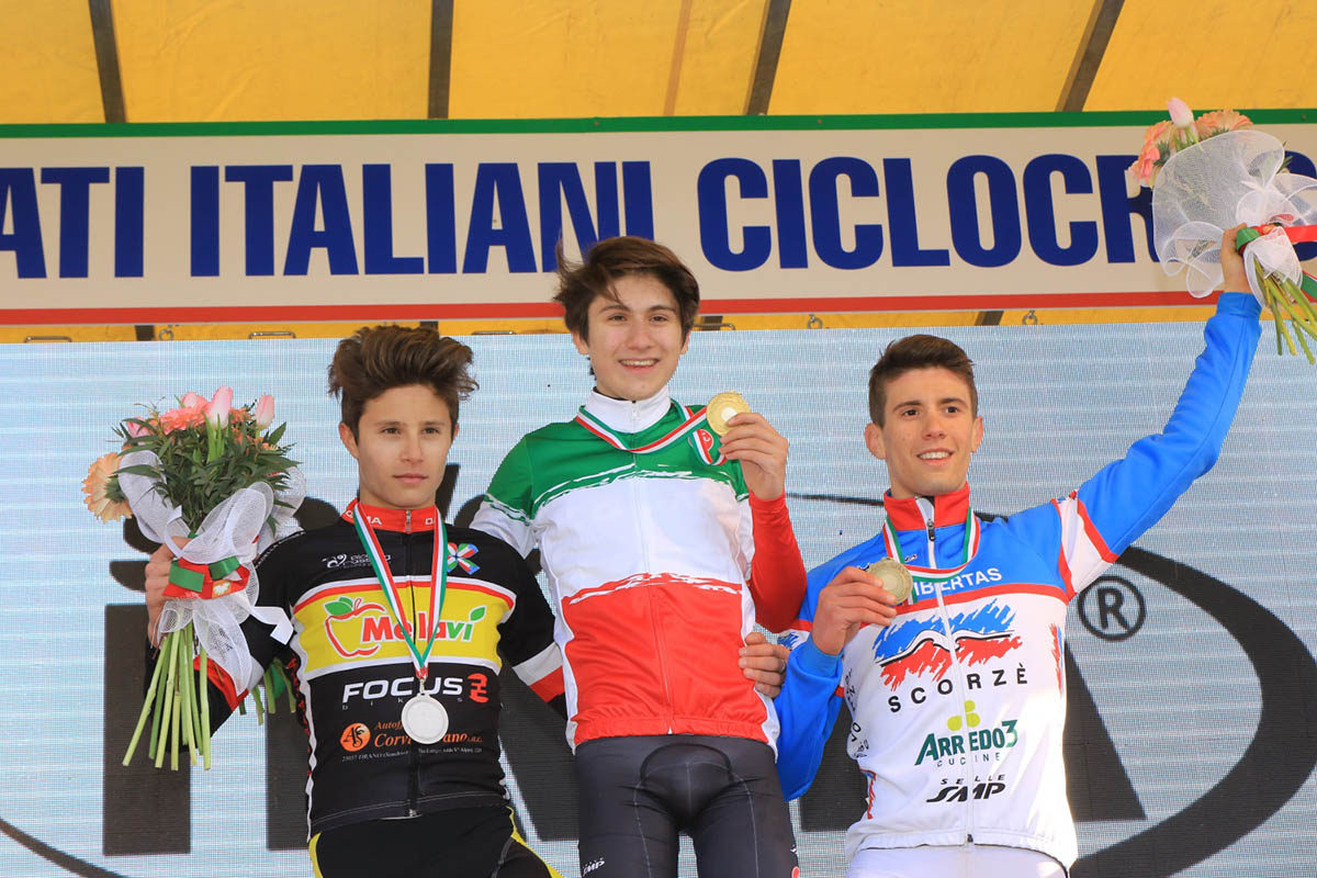 Il podio del Campionato Italiano Ciclocross Juniores 2017
