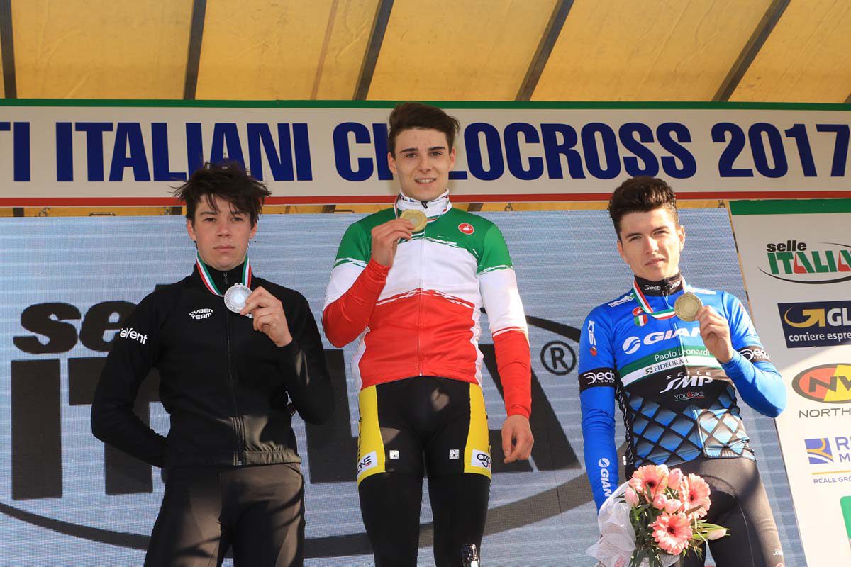 Il podio del Campionato Italiano Ciclocross 2017 Under 23