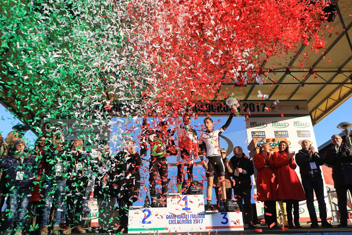 Il podio del Campionato Italiano Ciclocross 2017 Elite