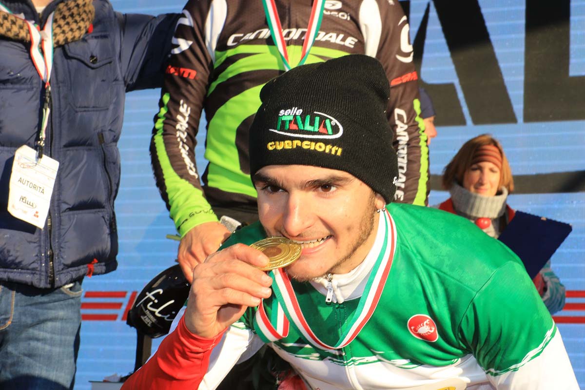 Gioele Bertolini campione italiano ciclocross degli Elite per il secondo anno di fila