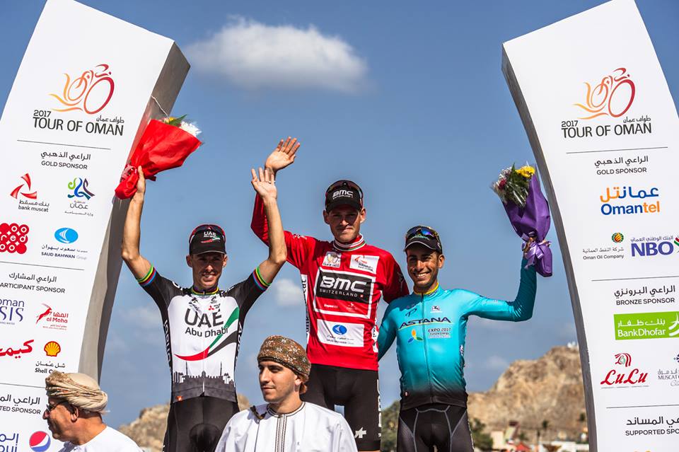Il podio finale del Tour of Oman 2017