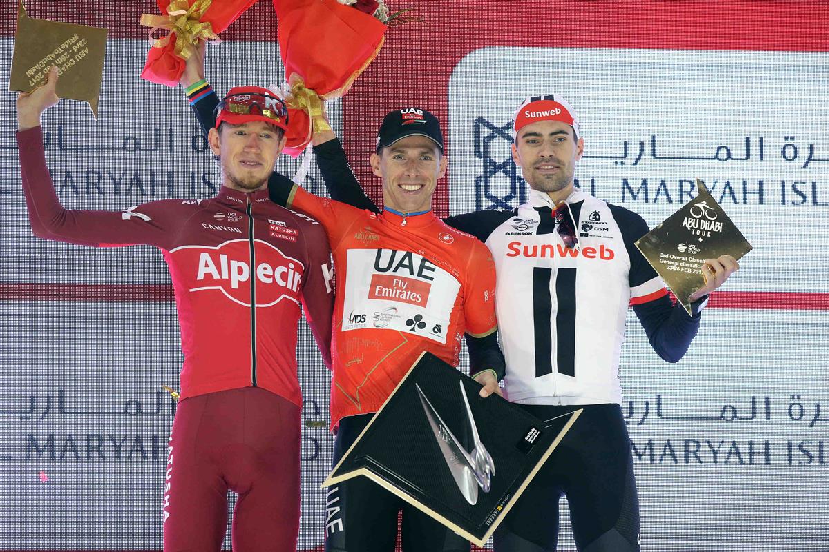 Rui Costa vincitore dell'Abu Dhabi Tour 2017 (foto ANSA)
