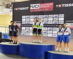 Maria Giulia Confalonieri e Rachele Barbieri sul podio della Madison a Los Angeles