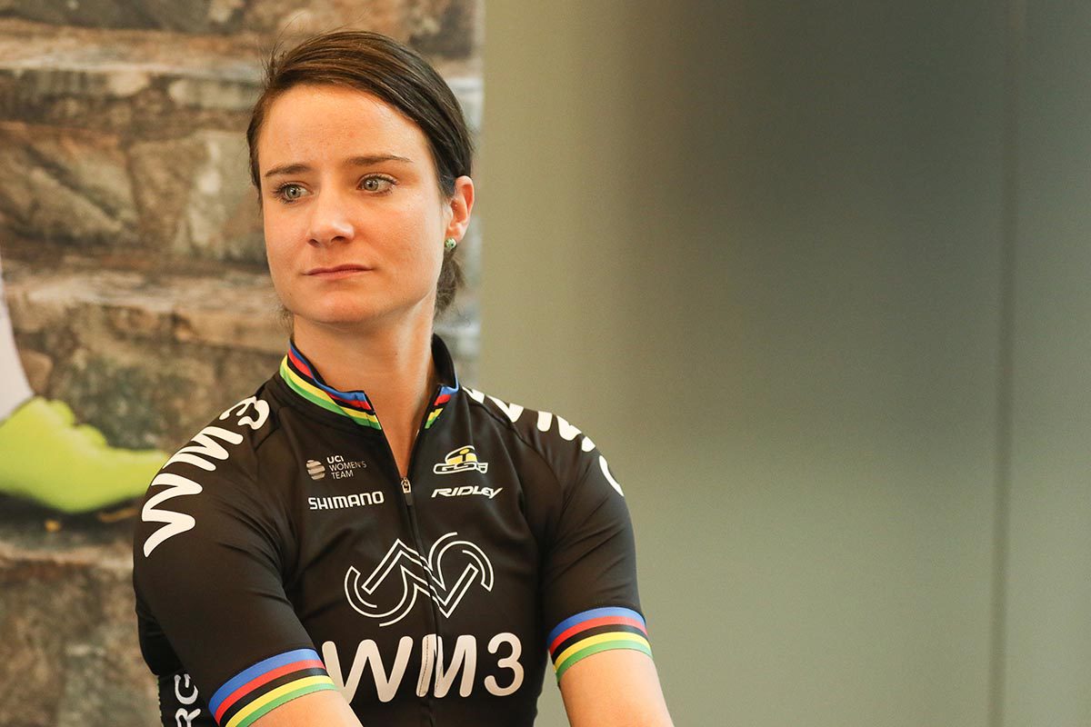 Marianne Vos con la nuova maglia della WM3 Pro Cycling