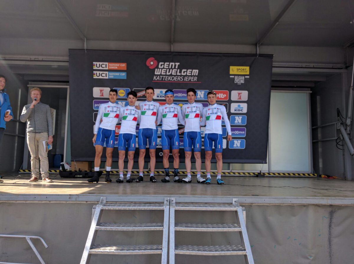 La Nazionale italiana alla Gand-Wevelgem Juniores 2017