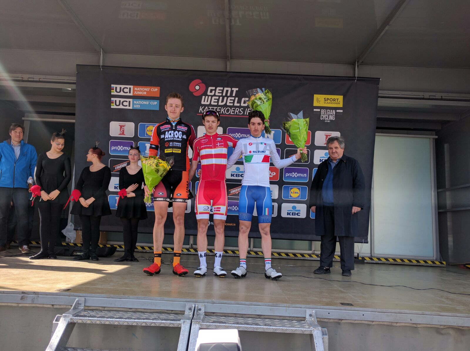 Il podio della Gand-Wevelgem Juniores 2017