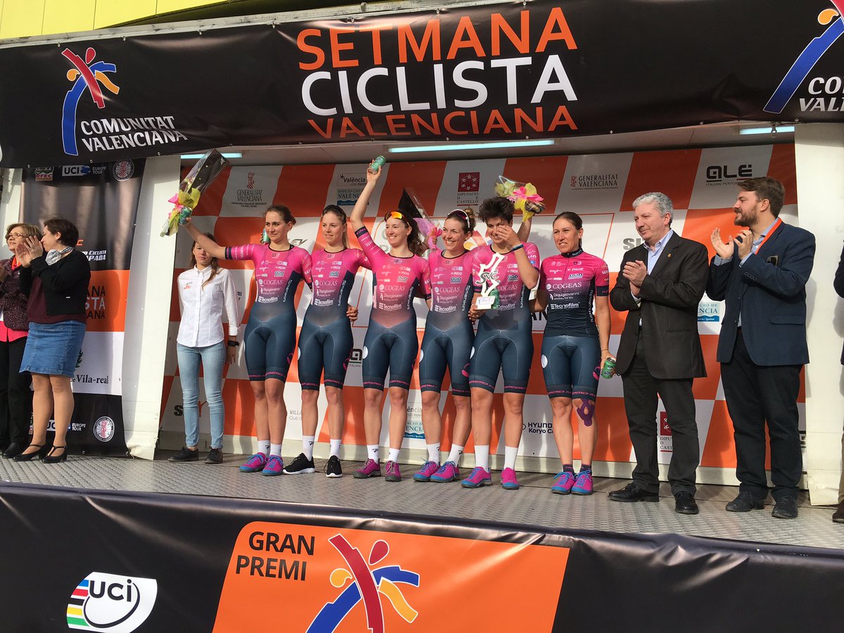 Le ragazze della BePink Cogeas vince la cronosquadre di apertura della Semana Ciclista Valenciana
