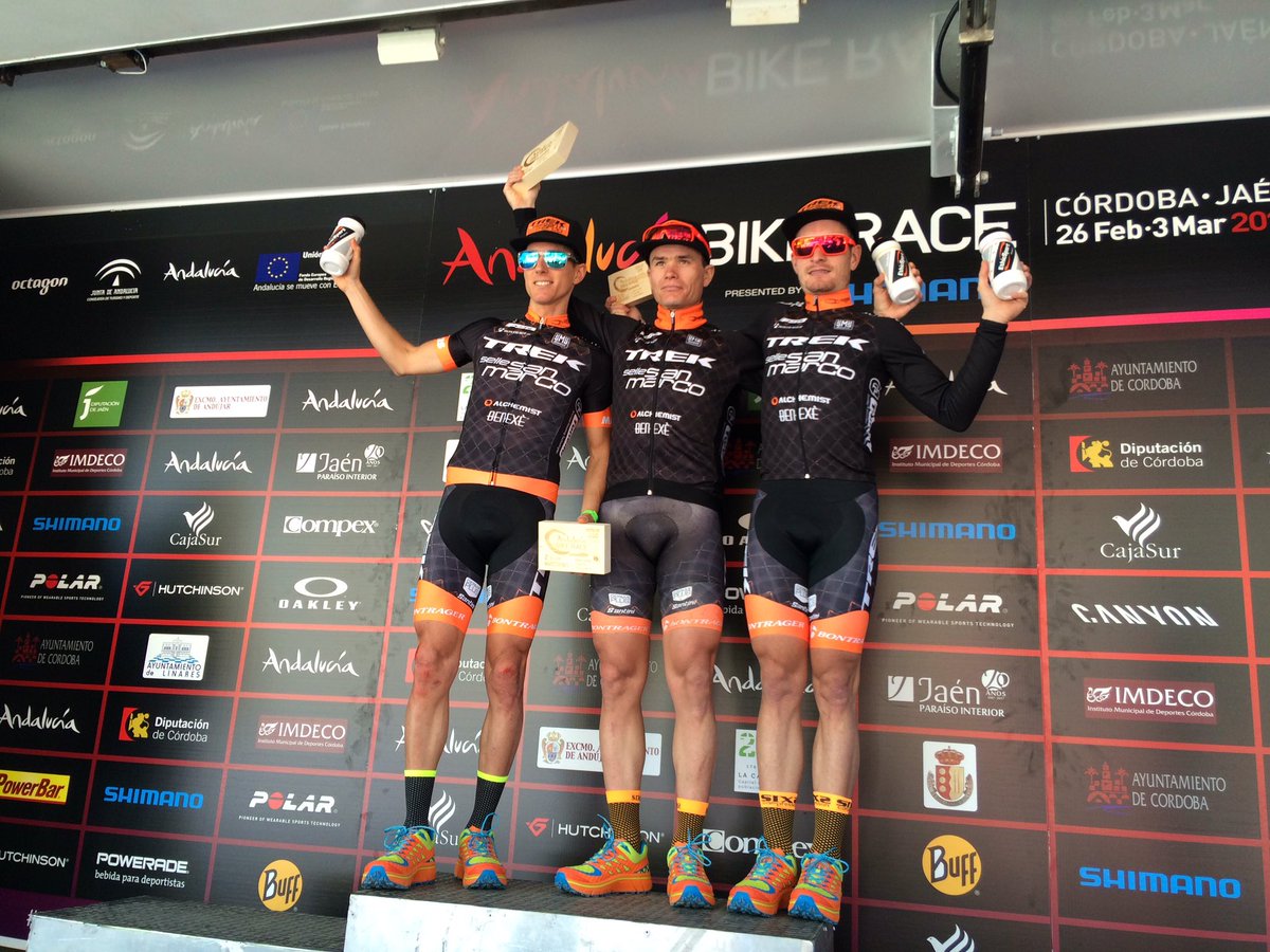 Nella 4/a tappa della Andalucia Bike Race la Trek-Selle San Marco domina il podio
