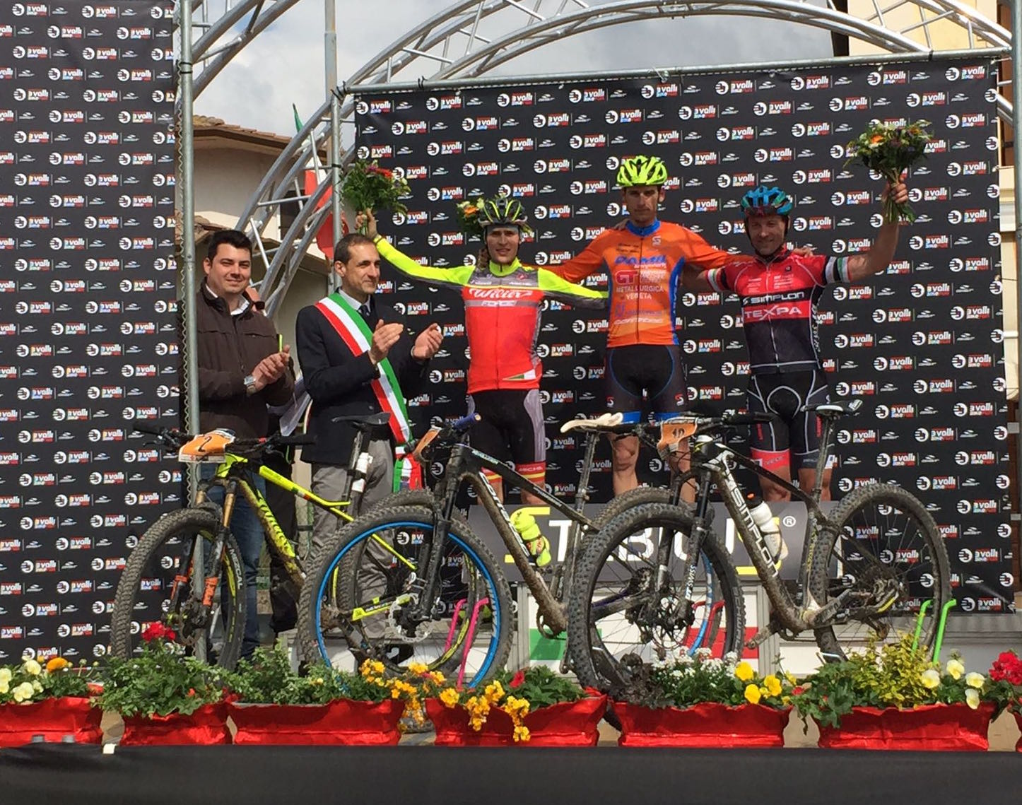 Il podio della Gf Tre Valli 2017