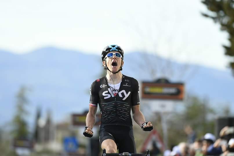 Geraint Thomas vince la seconda tappa della Tirreno-Adriatico 2017