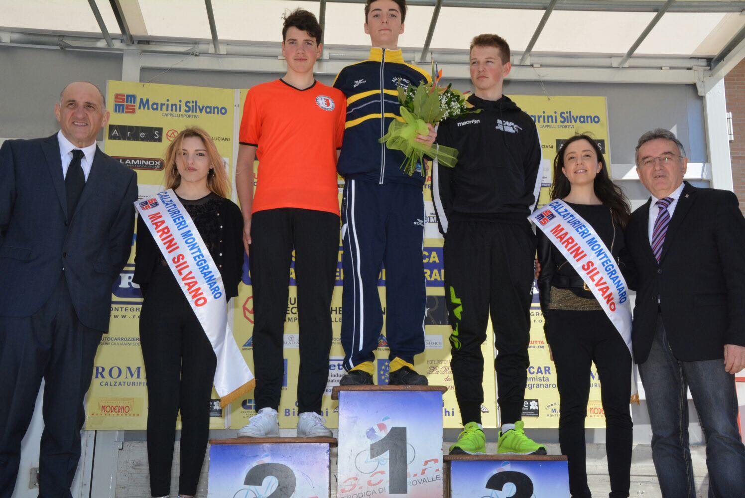 Il podio Allievi del Gp Primavera 2017 di Corridonia