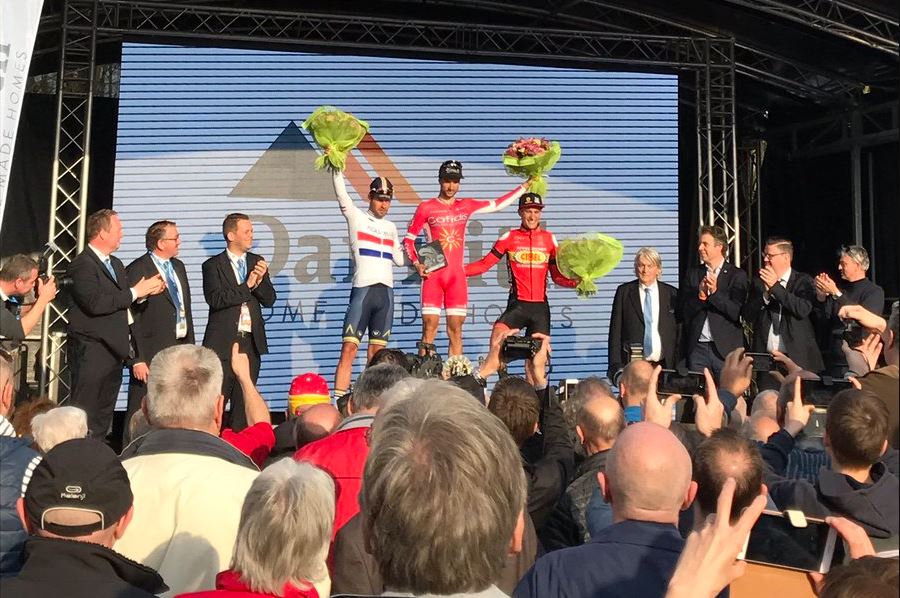 Il podio della Nokere Koerse 2017