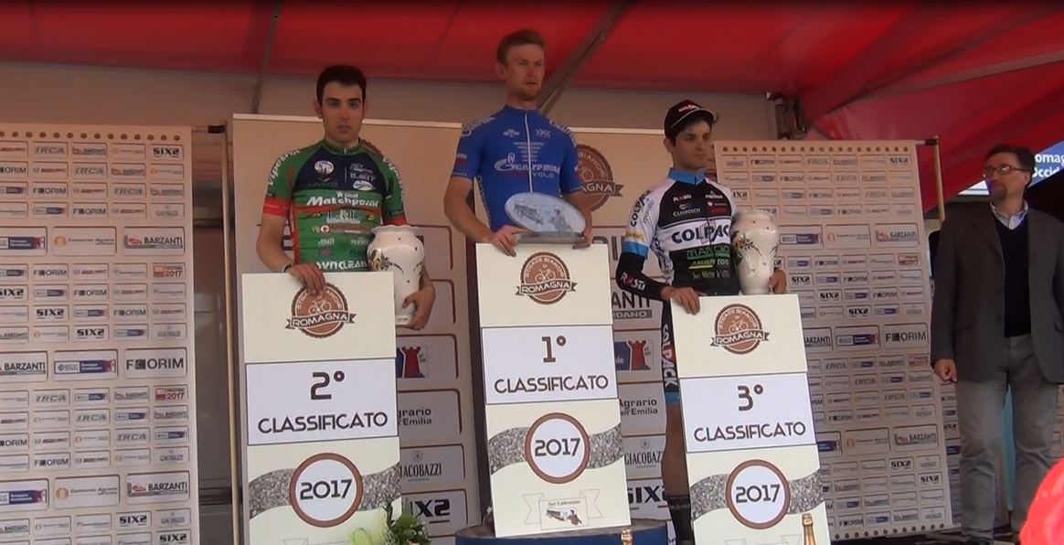 Il podio della Strade Bianche 2017
