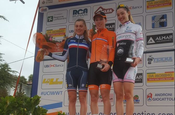 Il podio del Trofeo Da Moreno Donne Junior di Cittiglio
