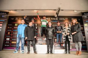 Il podio finale dell'Andalucia Bike Race 2017