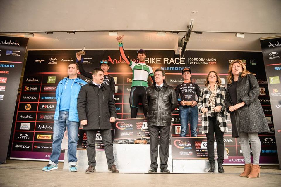 Il podio finale dell'Andalucia Bike Race 2017