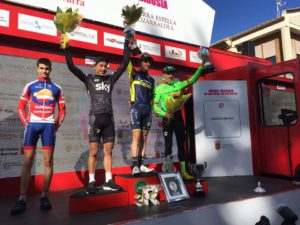 Il podio del Gp Miguel Indurain 2017