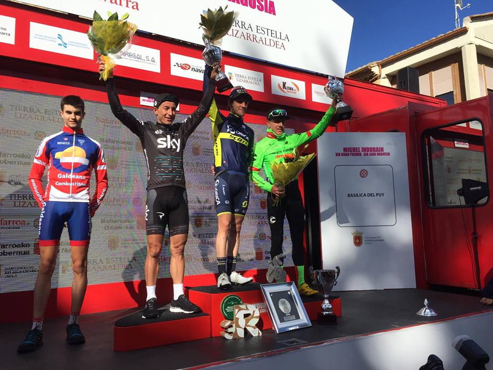 Il podio del Gp Miguel Indurain 2017