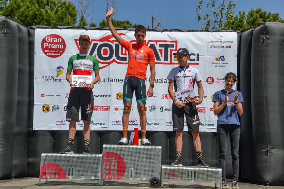 Il podio della prima tappa della Volcat BTT 2017