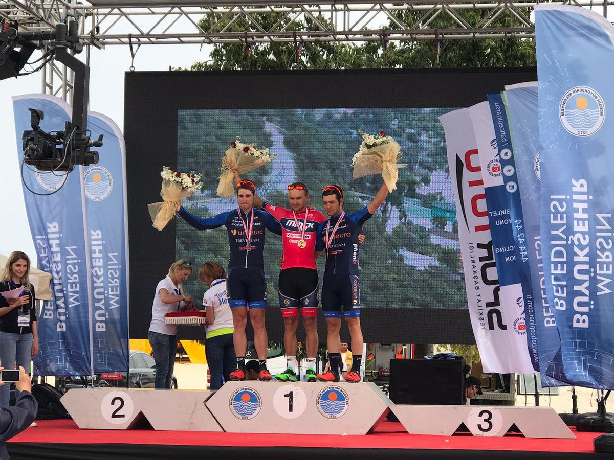 Il podio della seconda tappa del Tour of Mersin 2017
