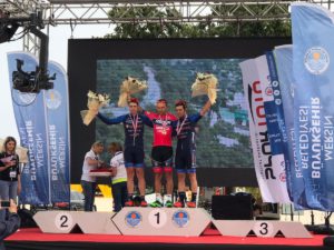 Il podio della seconda tappa del Tour of Mersin 2017