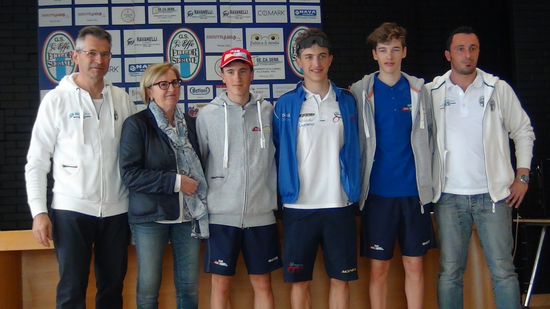 Il podio della gara Allievi di SeriateIl podio della gara Allievi di Seriate