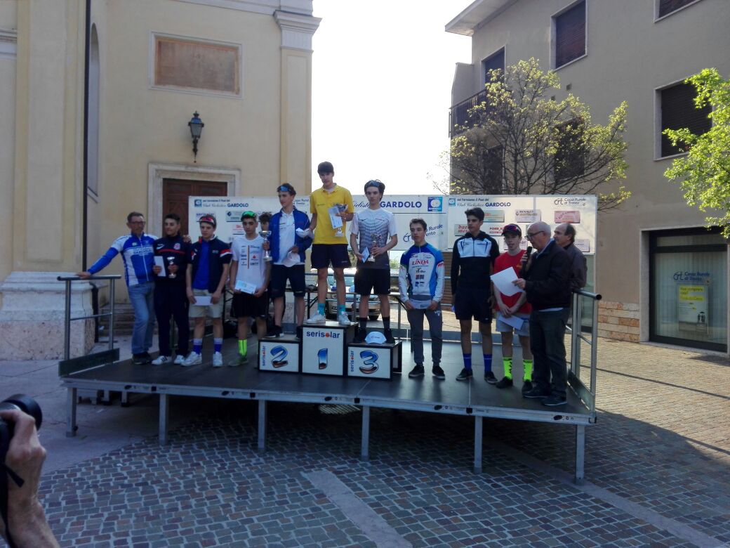 Il podio della gara Allievi di Gardolo