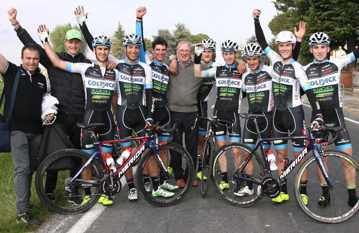 Festa per il presidente Beppe Colleoni e i suoi ragazzi del Team Colpack