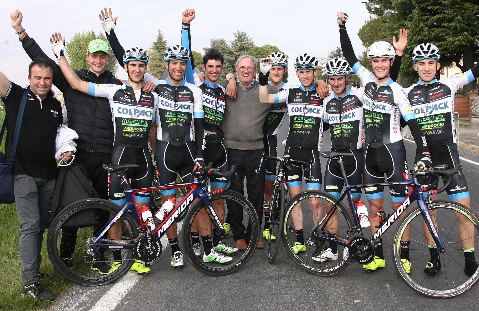 Festa per il presidente Beppe Colleoni e i suoi ragazzi del Team Colpack