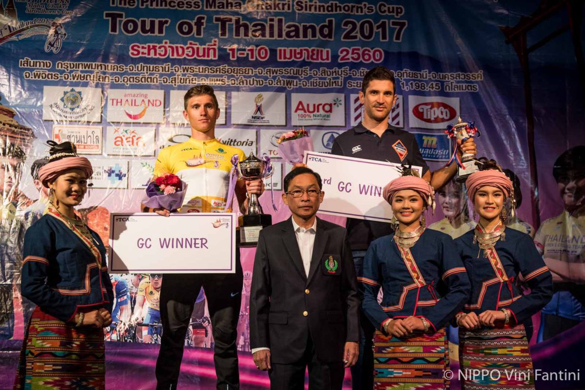 Alan Marangoni sale sul terzo gradino del podio della classifica finale del Tour of Thailand 2017