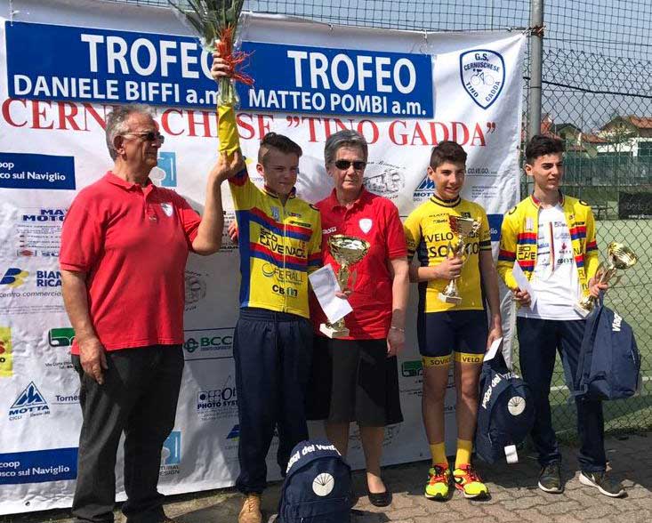 Il podio Esordienti 1° anno di Cernusco Sul Naviglio